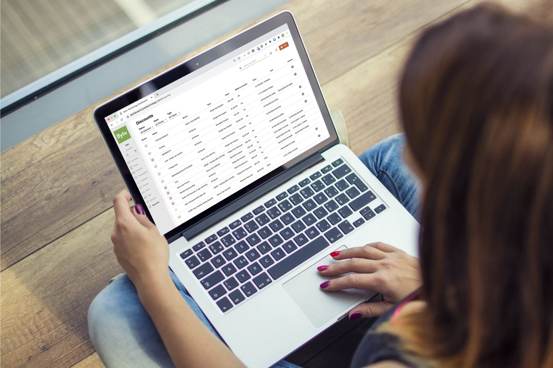 byte dashboard for managing kiosks